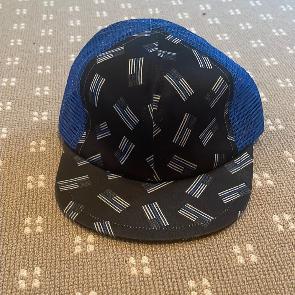 Blue and Black Patterned Cap